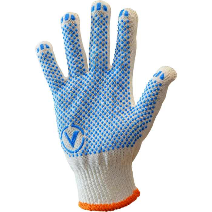 Рукавички бавовняні в'язані з ПВХ крапкою 8410 Віва Трейд